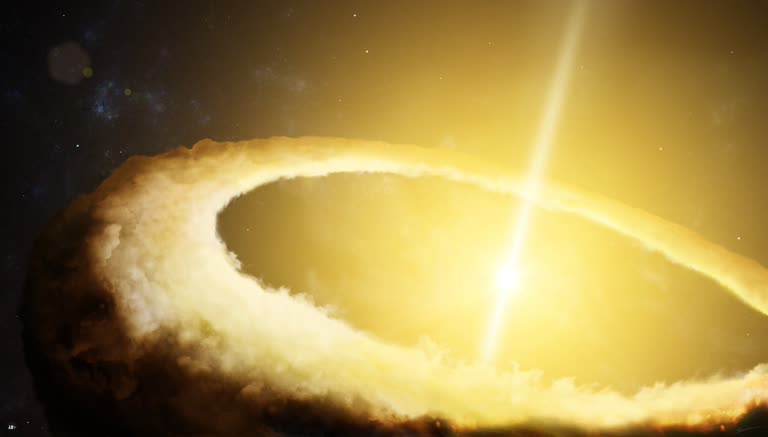 艺术家对星星冒出一圈烟雾的印象