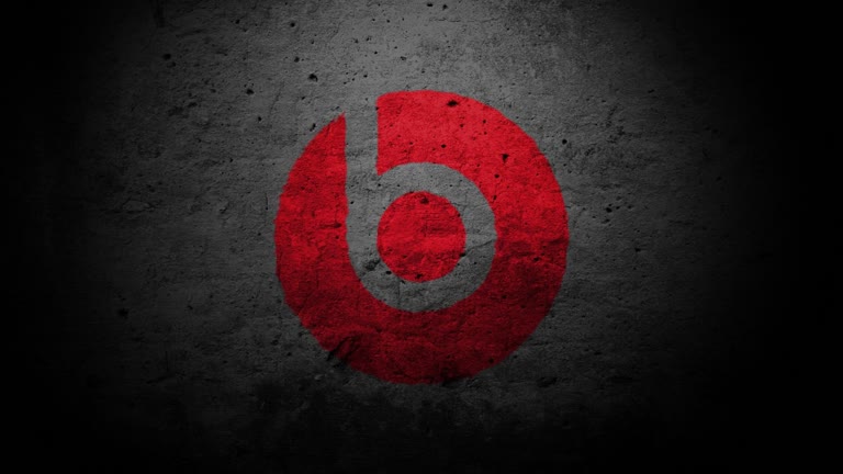 Beats 标志画在混凝土墙上
