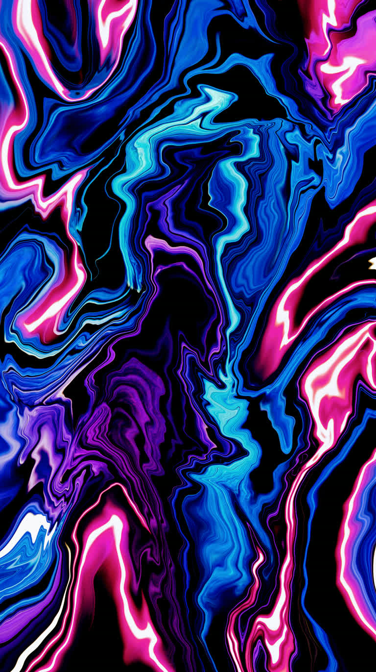 黑色背景上的紫色、蓝色和黑色抽象画