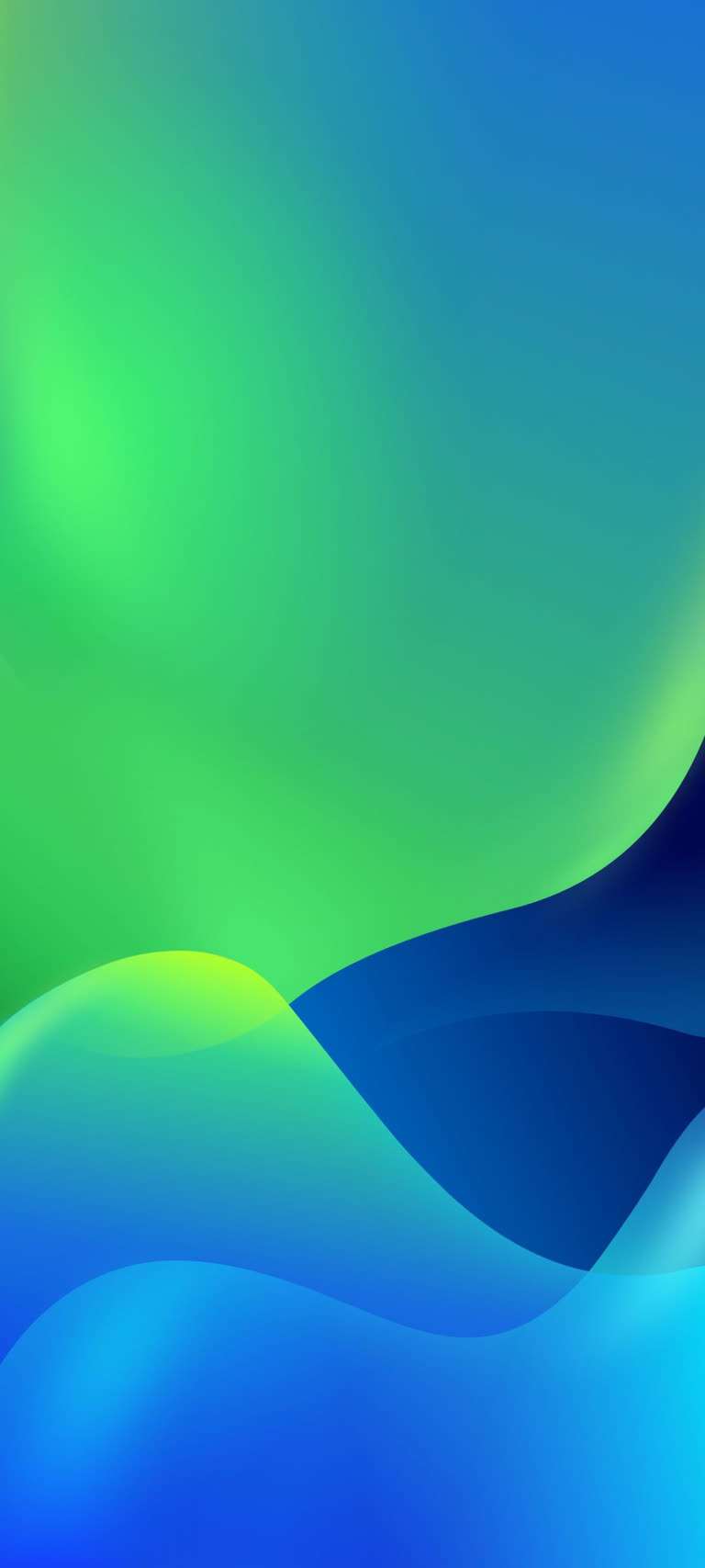 有一个带有波浪的蓝色和绿色抽象背景