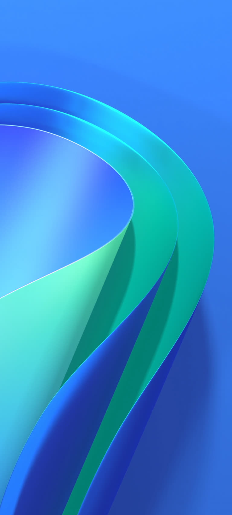 有一个蓝色和绿色的背景,形状是弯曲的