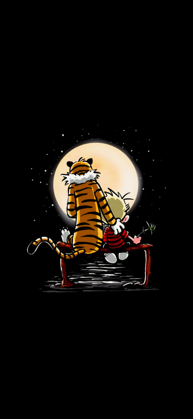 有一只猫在黑暗中坐在长凳上