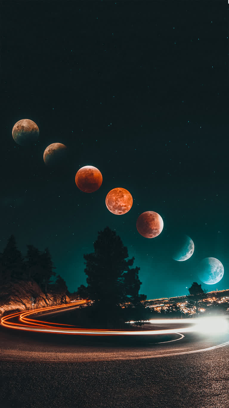 夜空中的月相有很多不同的