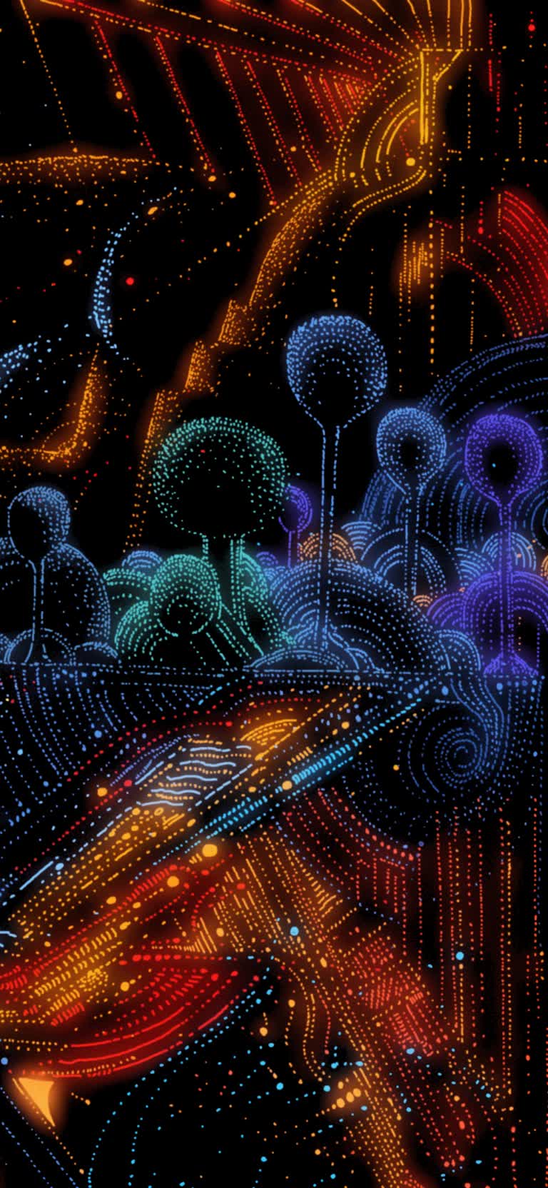有一幅飞船在夜空中飞行的图画