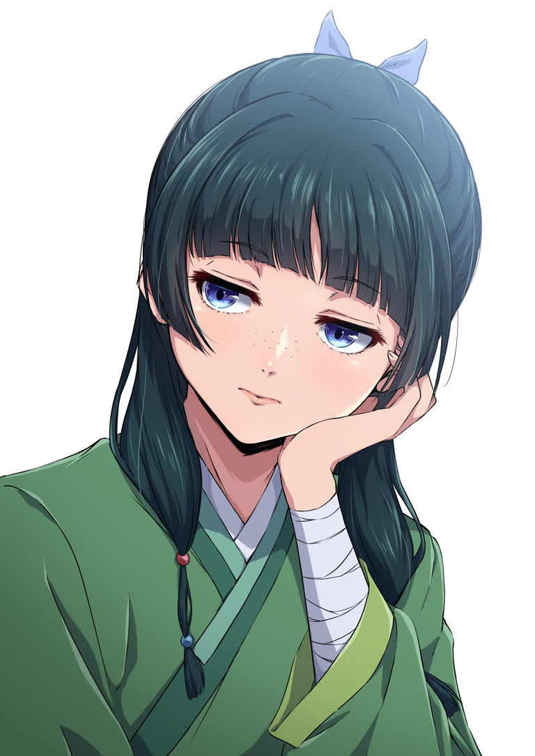 有一个女孩坐下来,手放在下巴上