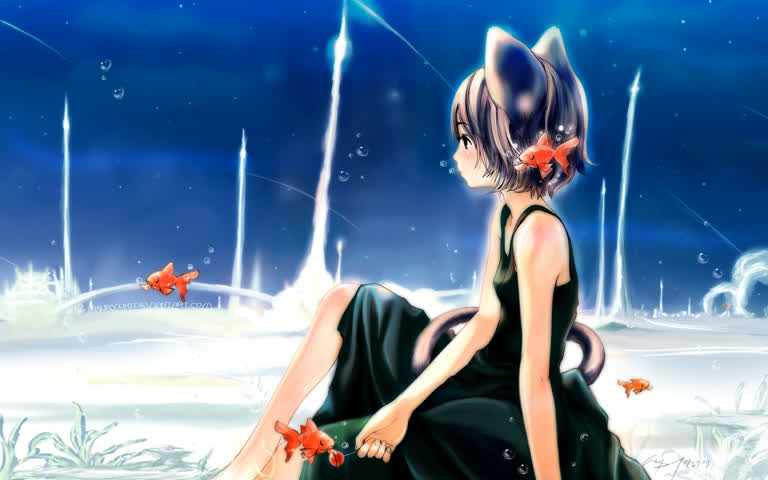 有一个女孩坐在地上看星星