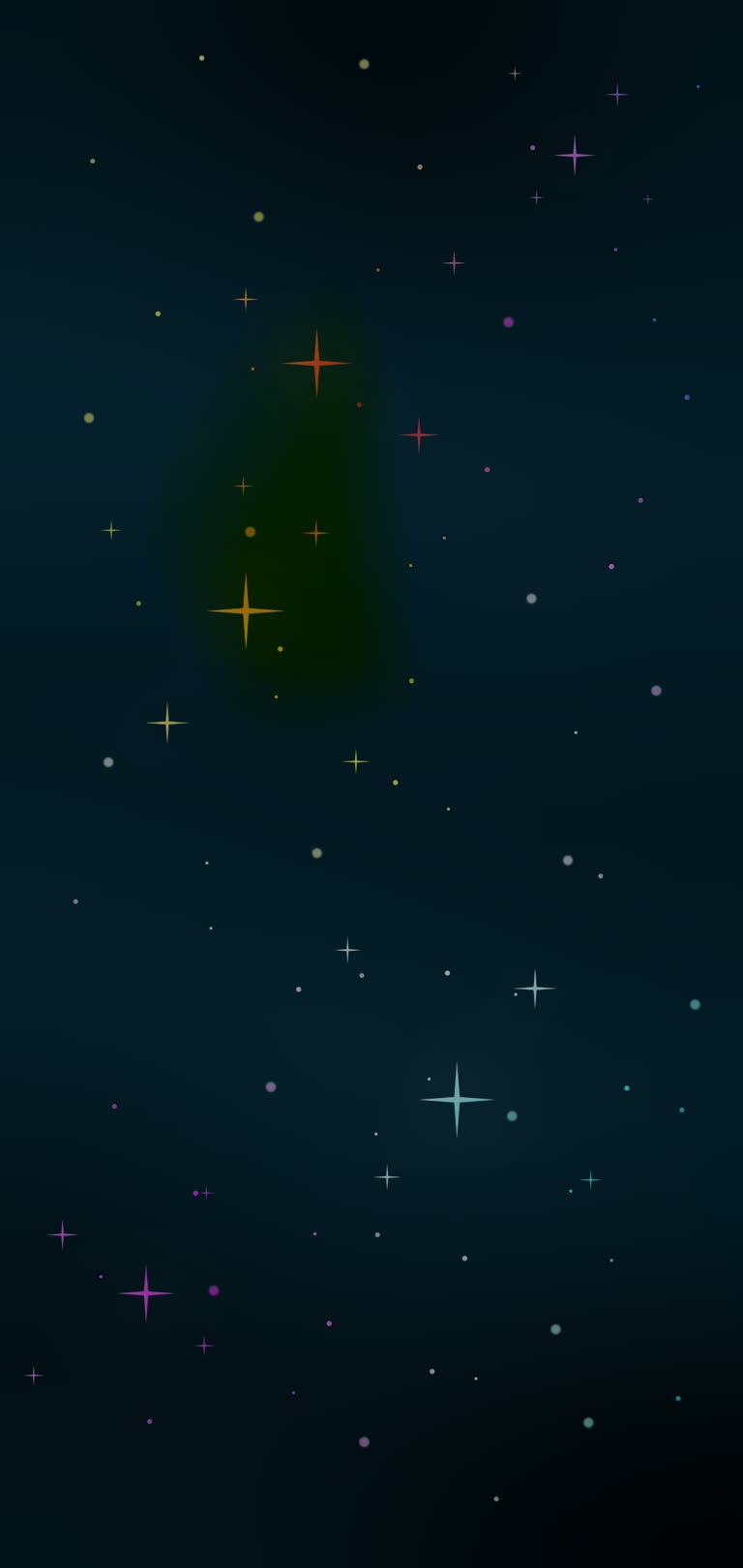 有一棵绿色的圣诞树,在深夜