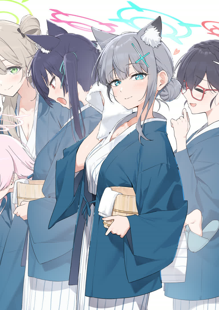 有一群人穿着和服