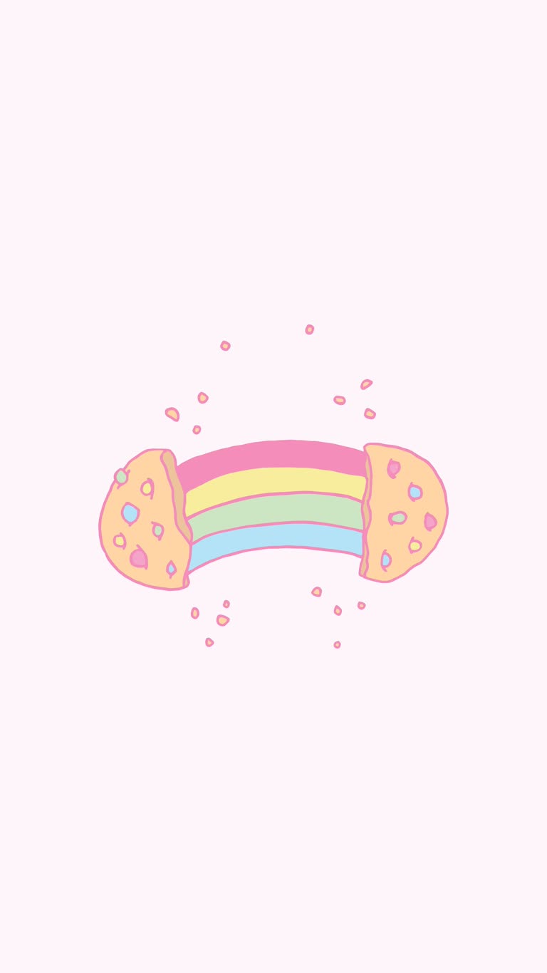 彩虹色甜甜圈的插图,上面有糖屑