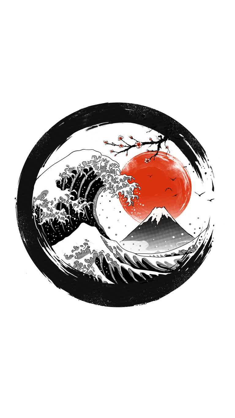 一张黑白图片的图像,背景是红色的太阳
