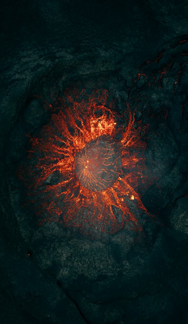 这是熔岩火山特写图