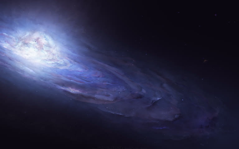 这是一个非常大的星系的图像,里面有一颗恒星