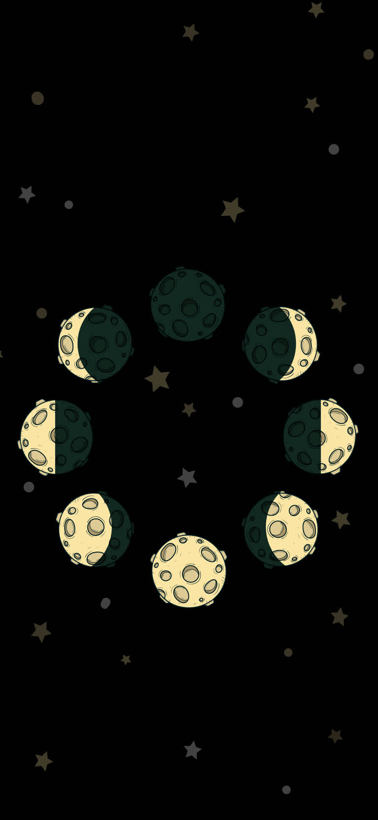 夜空中月亮和星星的图片