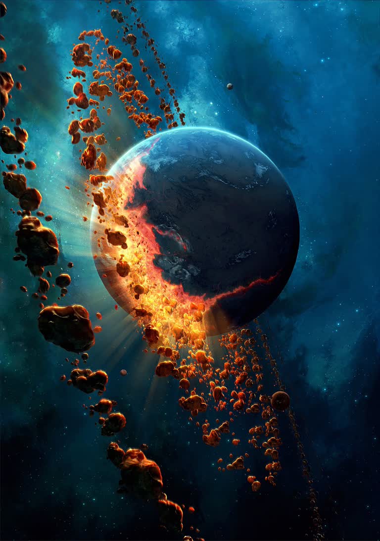 这是一张太空中行星的图片