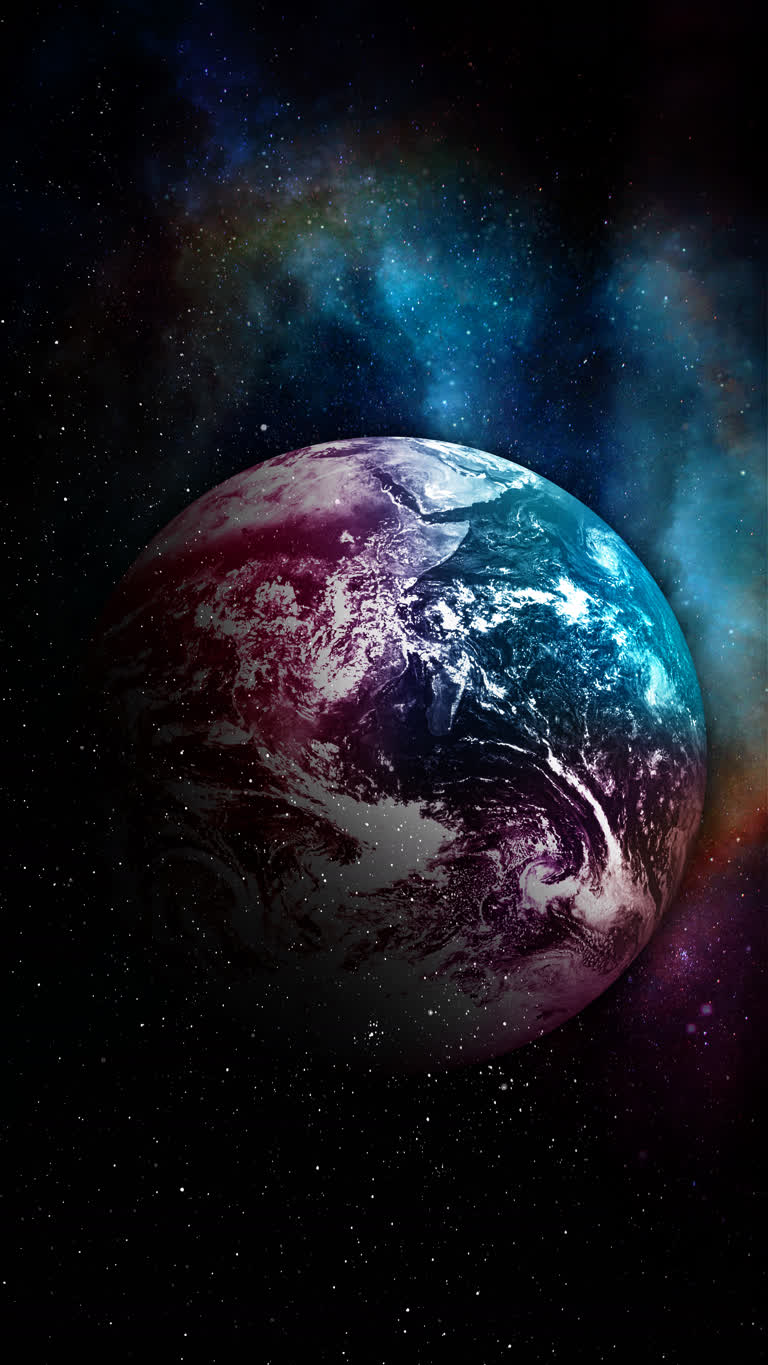 这是一张太空中行星的图像,背景是恒星