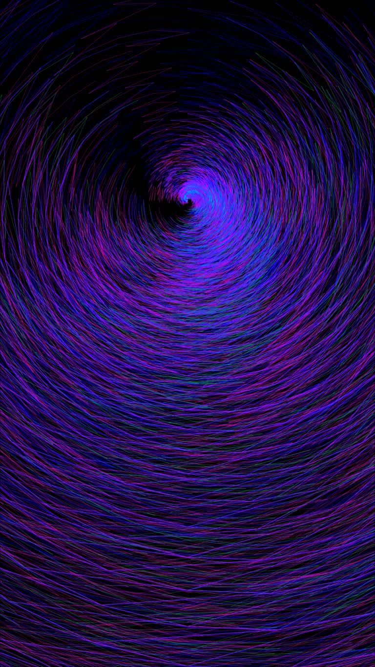 黑色背景的紫色和蓝色漩涡图像