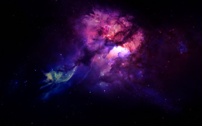 这是一张带有星云和恒星的太空场景图像