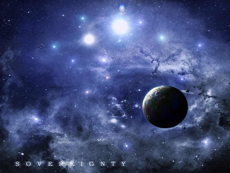 有一个以行星为背景的太空场景图像