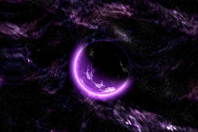 这是一张带有行星和恒星的太空场景图像