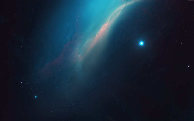 这是一张有恒星和星云的太空场景图像