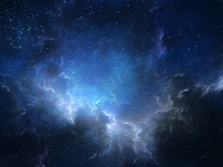 这是一张天空中星星的太空场景图像