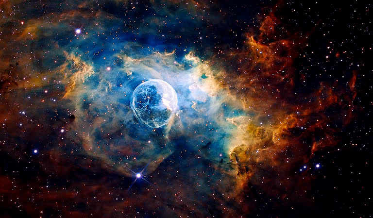 这是一颗星星形成气泡的图像