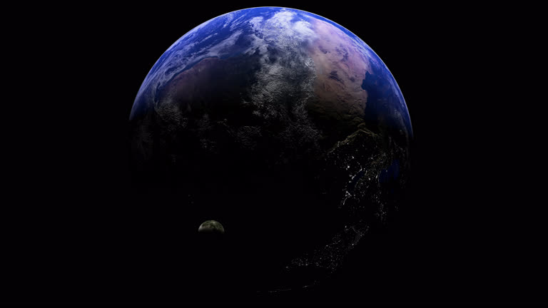 这是一张从太空看地球的图像