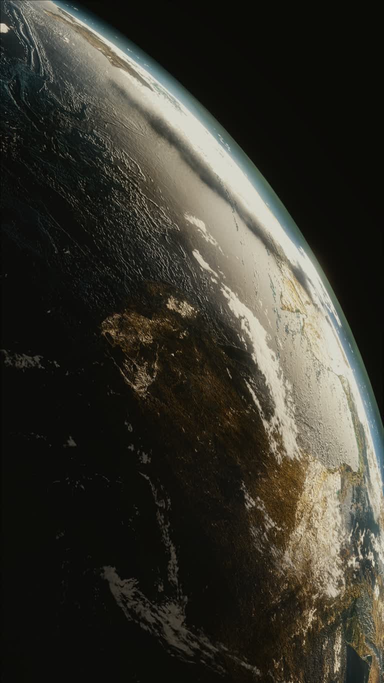 这是一张从太空看地球的图像