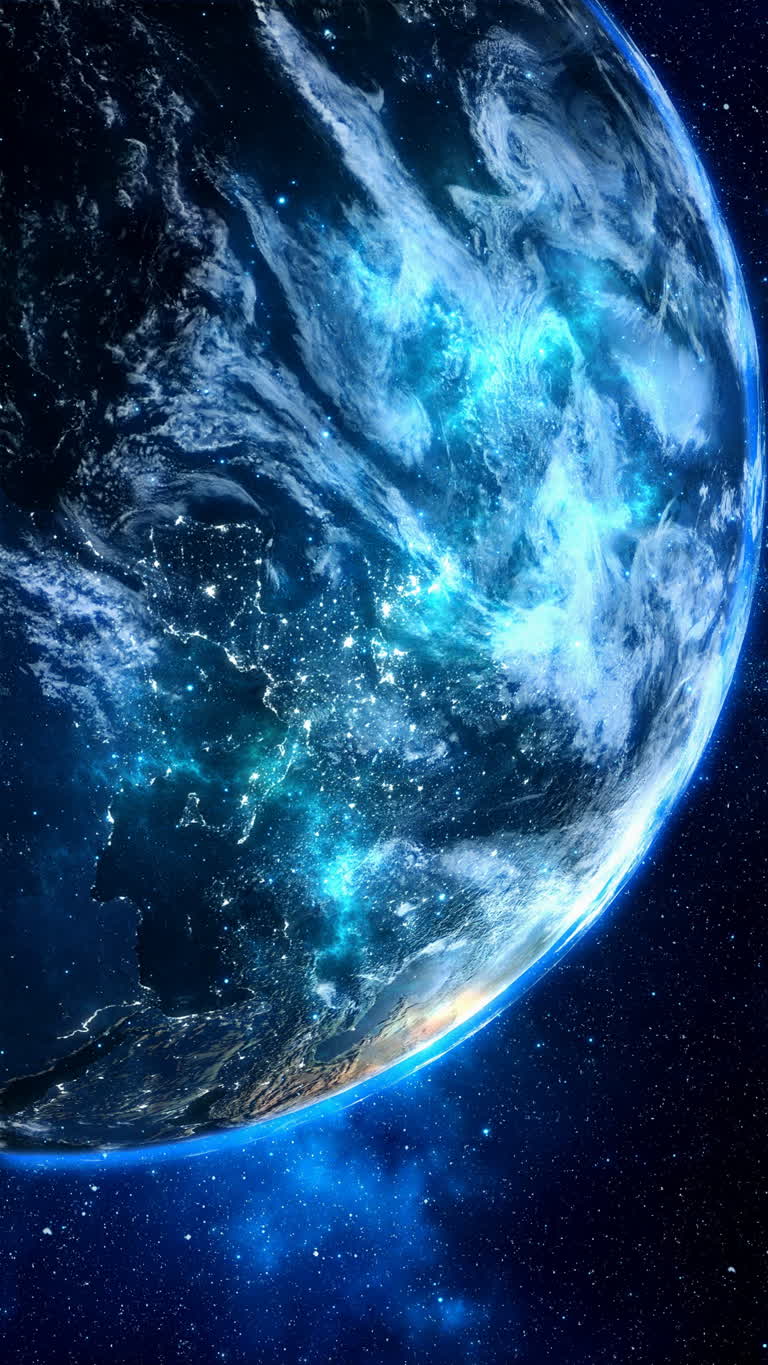 这是一张从太空看地球的图像