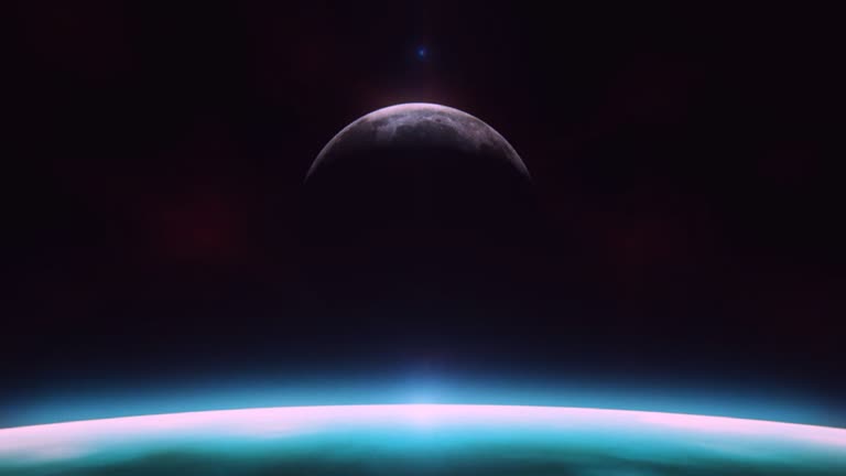 这是一张从太空看地球的图像
