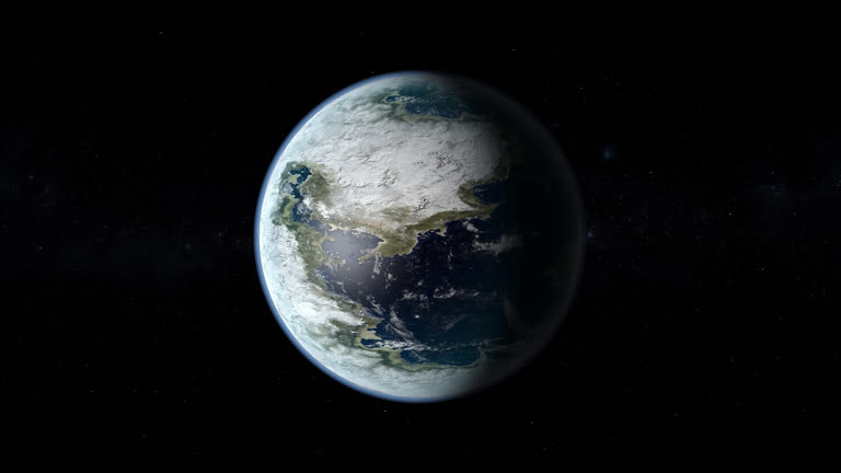 这是一张从太空看地球的图像