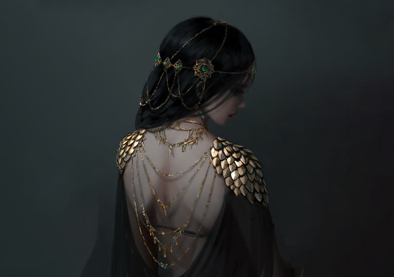 这是一个穿着戏服的女人的形象