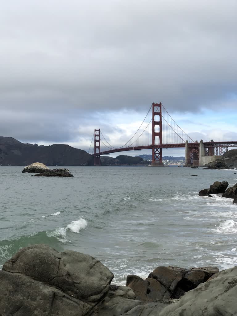 背景是一大片水体,背景是一座桥