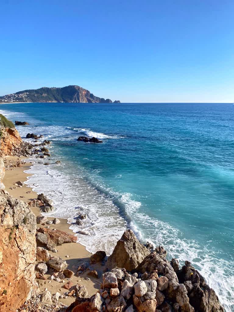 海滩旁边有一大片水域