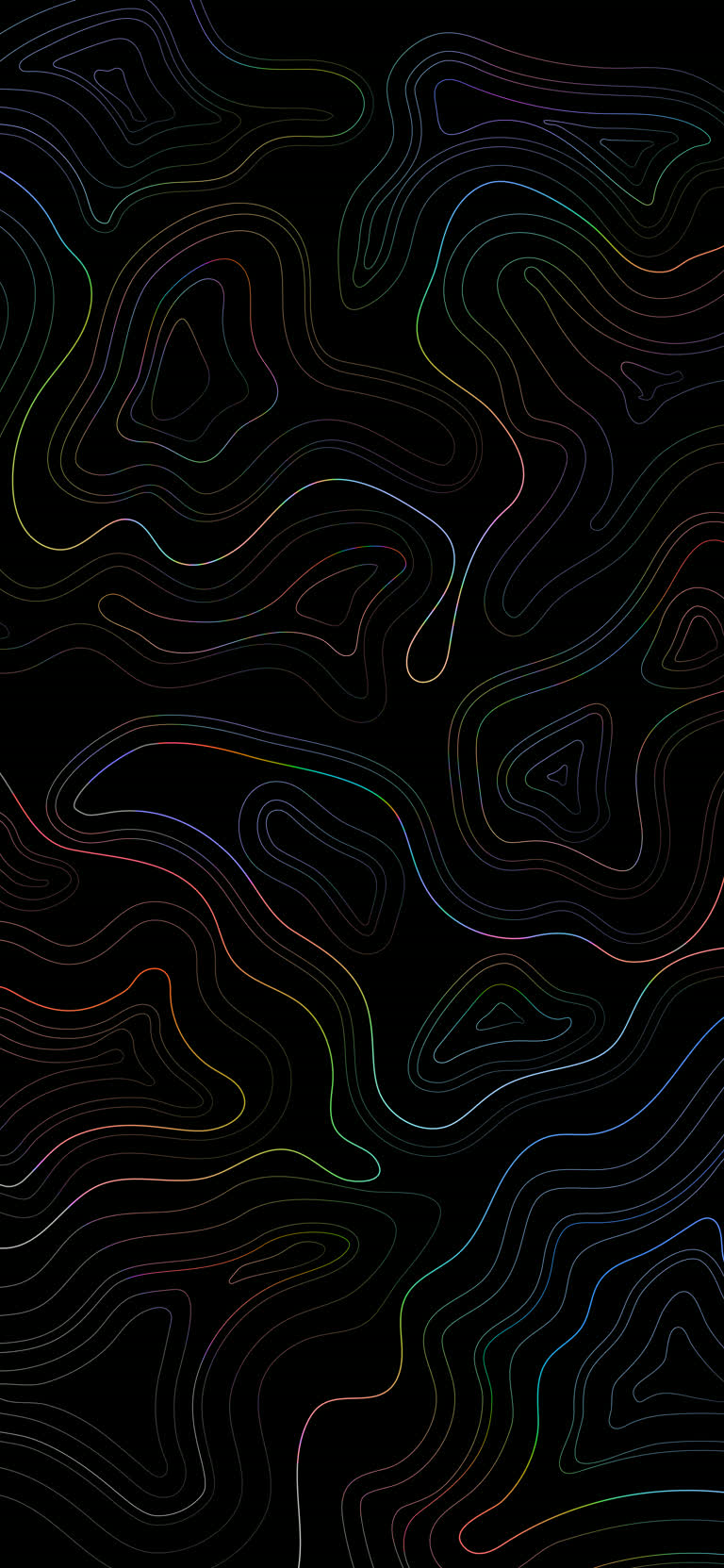 有很多线条在黑色背景上