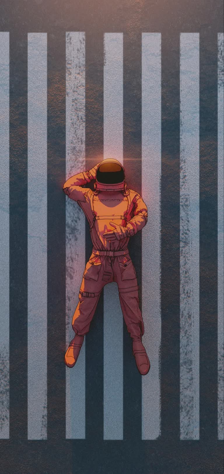 有一个男人躺在街上