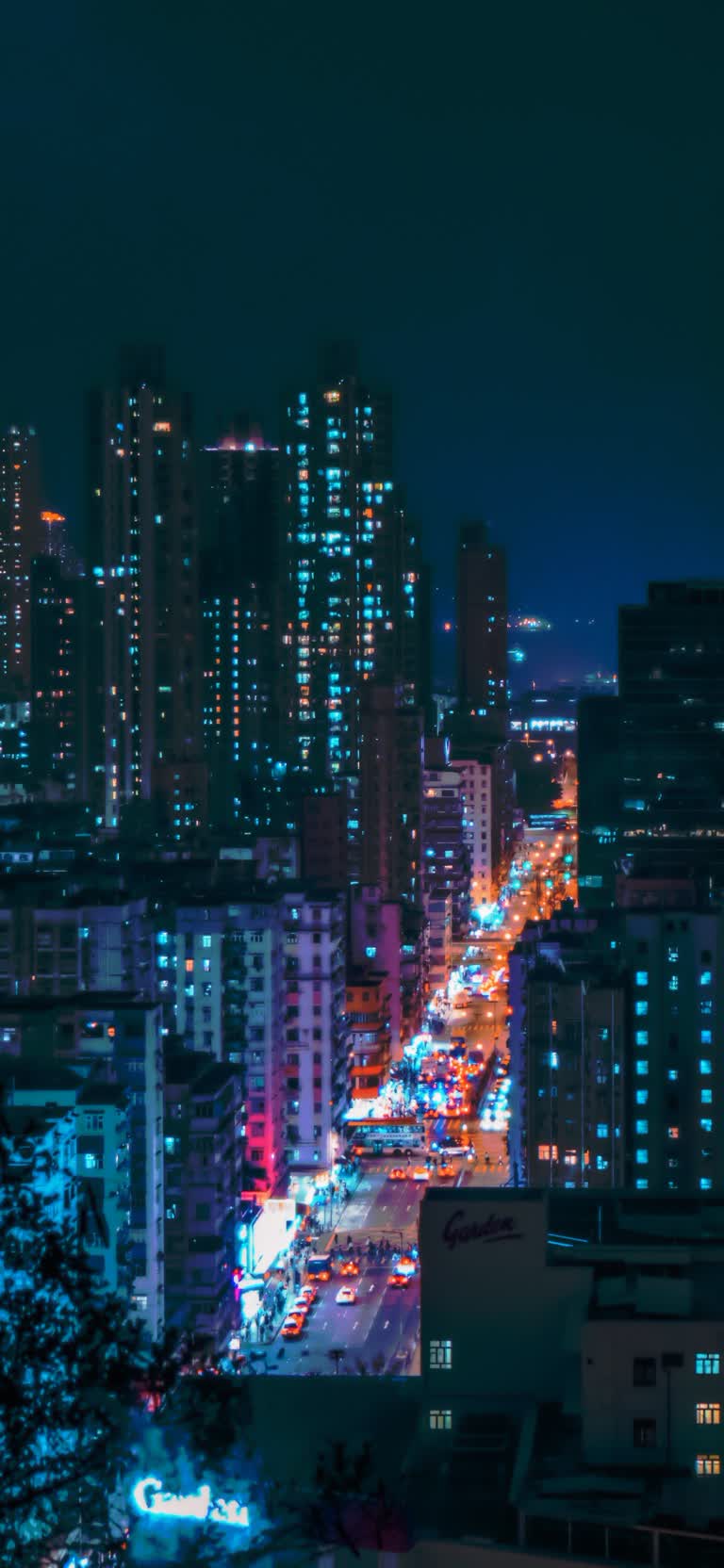 高楼林立的城市夜景