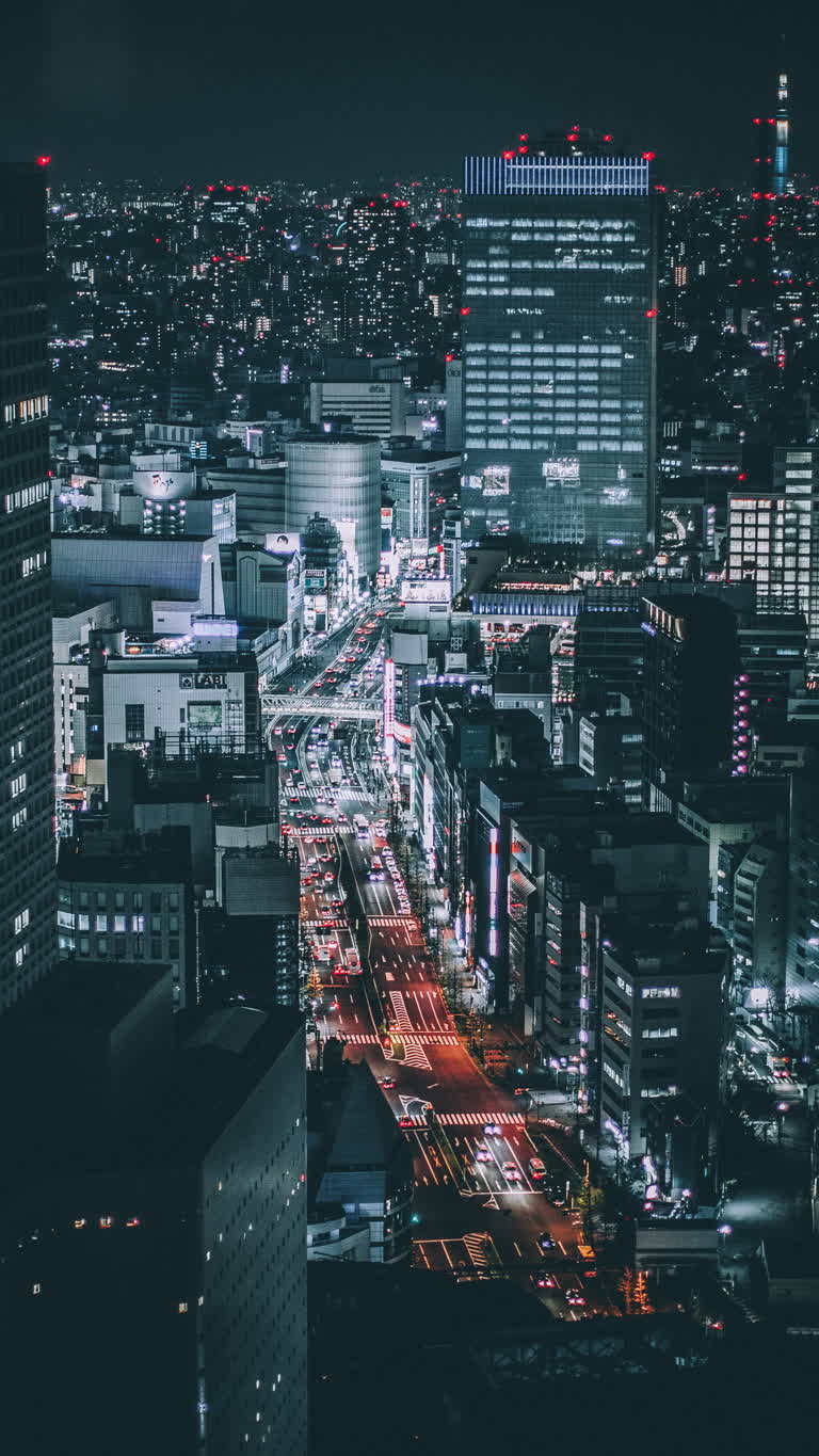 高楼林立的城市夜景