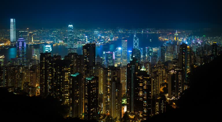 高楼林立的大城市夜景