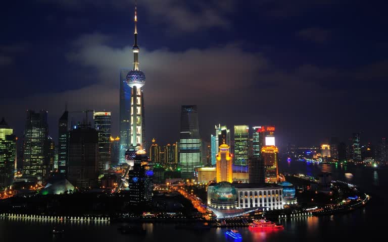 高楼林立的大城市夜景