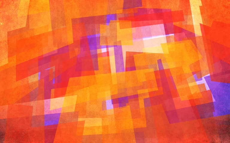 有一幅橙色、紫色和黄色背景的画