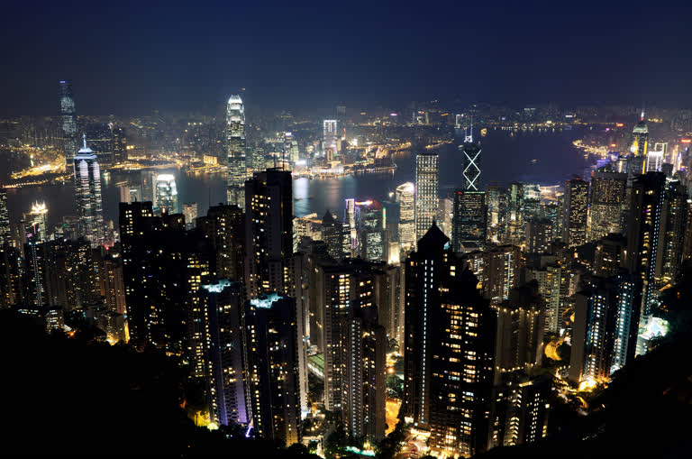 从山顶眺望洪城夜景