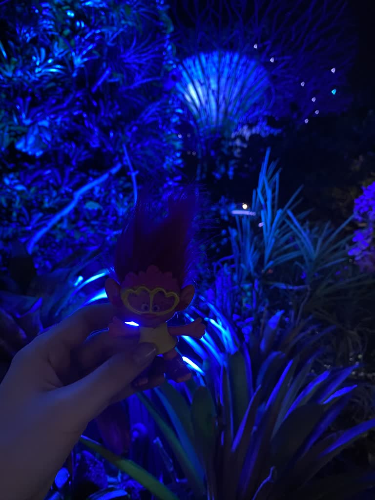有一个人手里拿着一个玩具