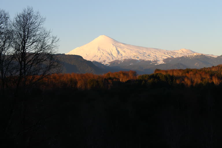 远处雪山景色的照片