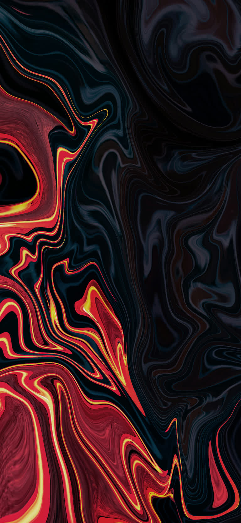 这是一幅红色和黑色的抽象画