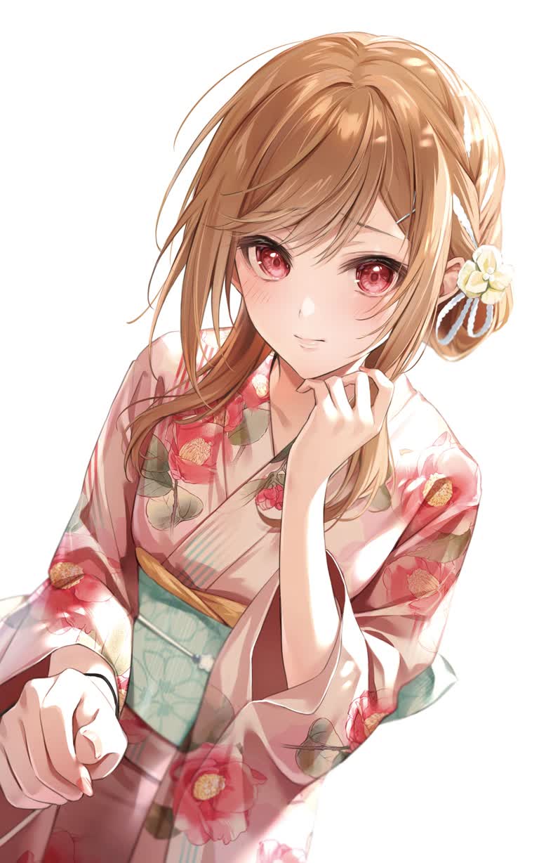 这是一个穿着和服的女孩的照片