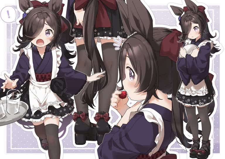 有一张图片,是一群女人穿着女仆装