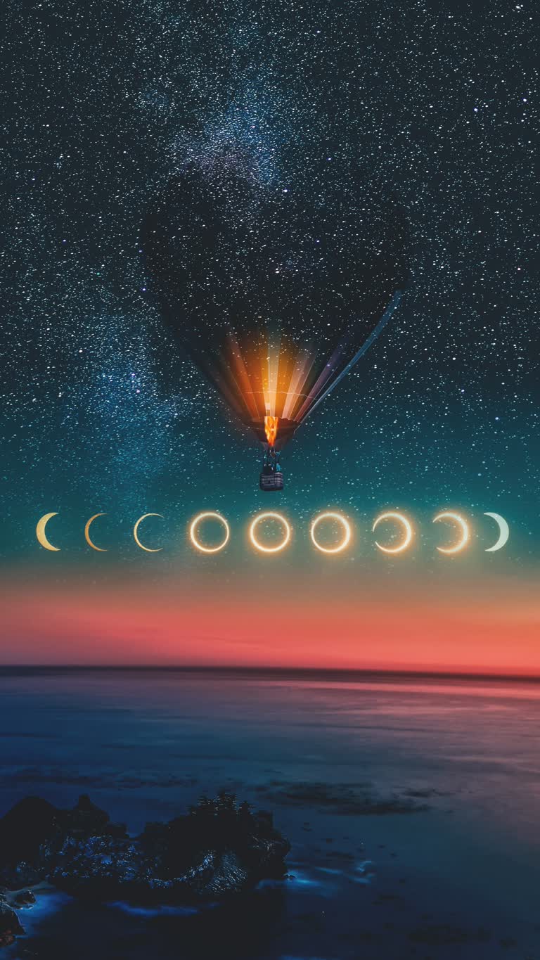 有天上月亮星星的画面