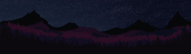有一张以山为背景的夜景图片