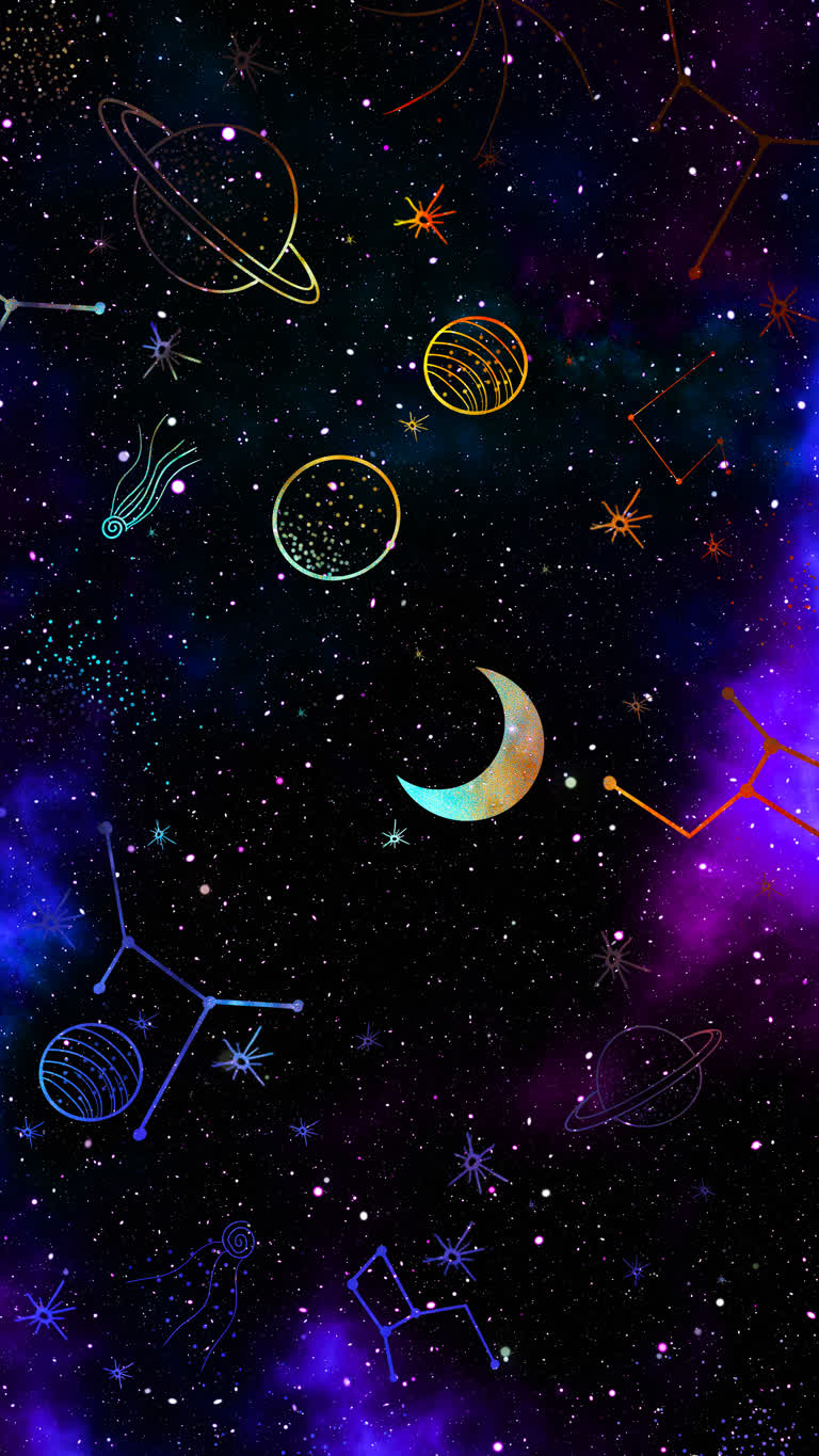 有一张夜空的图片,上面有星星和行星